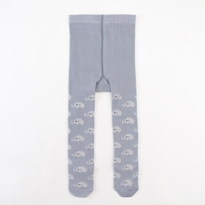 Колготки Крошка Я &laquo;Слоники&raquo;, цвет серый, рост 74-80 см