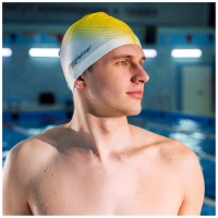 Шапочка для плавания взрослая ONLYTOP &laquo;Орнамент&raquo;, тканевая, обхват 54-60 см