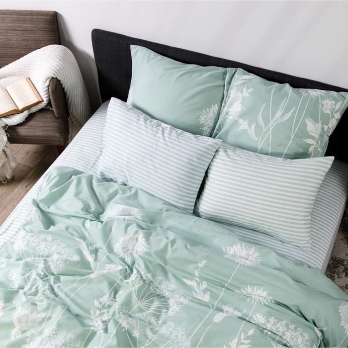 Постельное бельё Евро Luisa de Rizzo Травы 200х215 см, 240х215 см, 70х70 см 2шт, поплин 110гр хл100% Постельное бельё Евро Luisa de Rizzo Травы 200х215 см, 240х215 см, 70х70 см 2шт, поплин 110гр хл100%