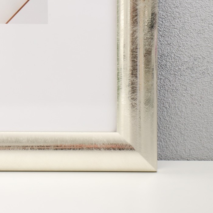 Фоторамка пластик "МИРАМ" 25х35 см, 647221-12, серебро (пластиковый экран)