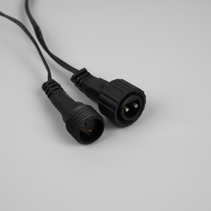 Гирлянда «Нить» 10 м, IP44, УМС, тёмная нить, 100 LED, свечение белое, мерцание всех светодиодов, 24 В Гирлянда «Нить» 10 м, IP44, УМС, тёмная нить, 100 LED, свечение белое, мерцание всех светодиодов, 24 В