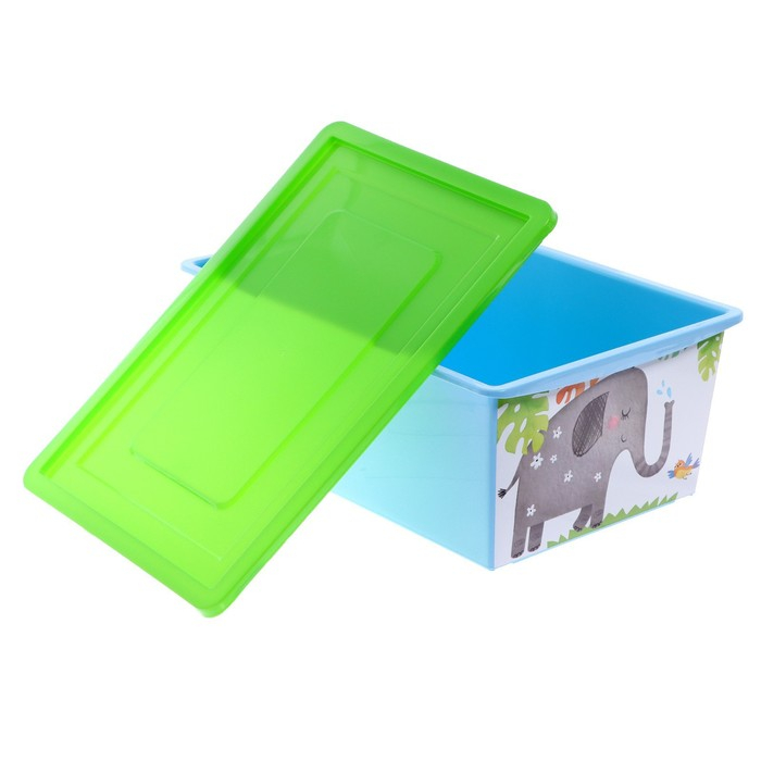 Ящик для игрушек, с крышкой, &laquo;Счастливое детство&raquo;, объём 30 л