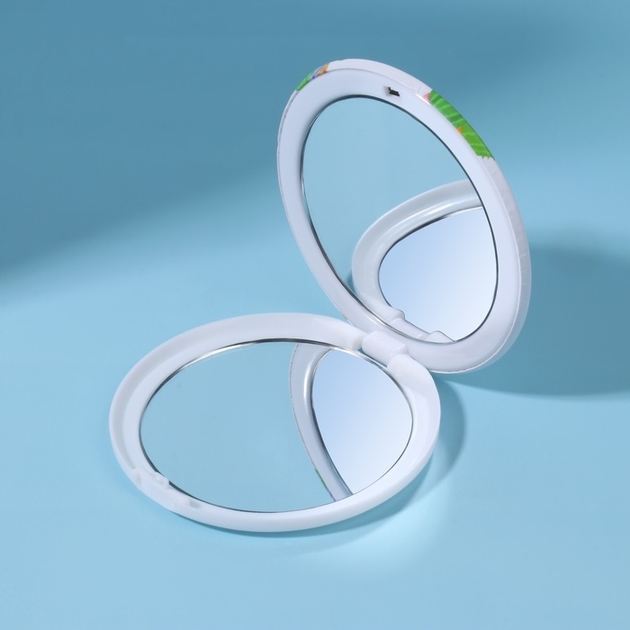 Зеркало складное &laquo;Ламы&raquo;, d = 7,5 см, рисунок МИКС