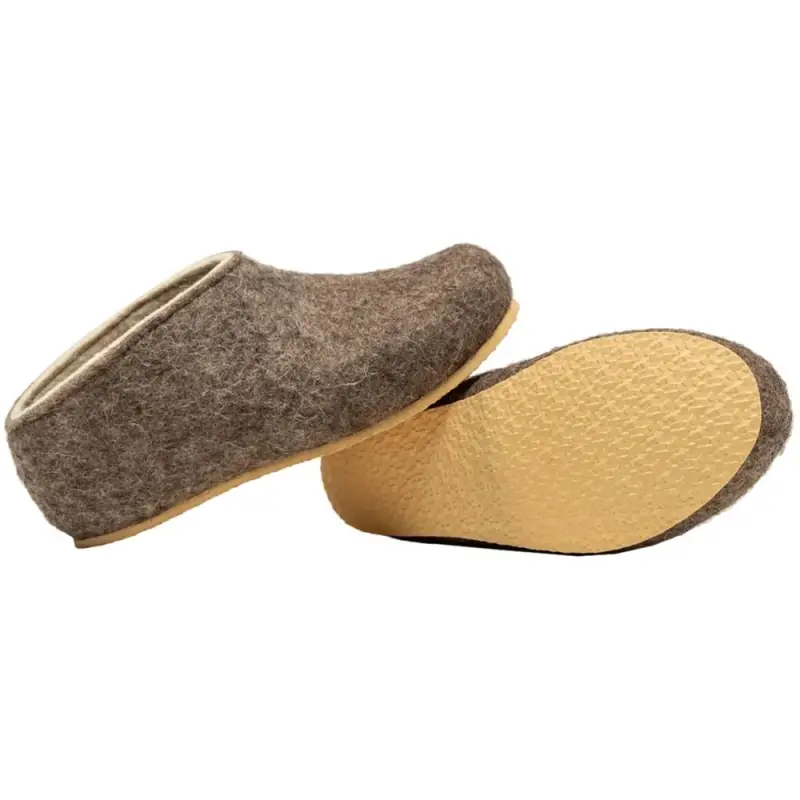 Домашние валенки Cant, серо-коричневые (натуральные), размер 35