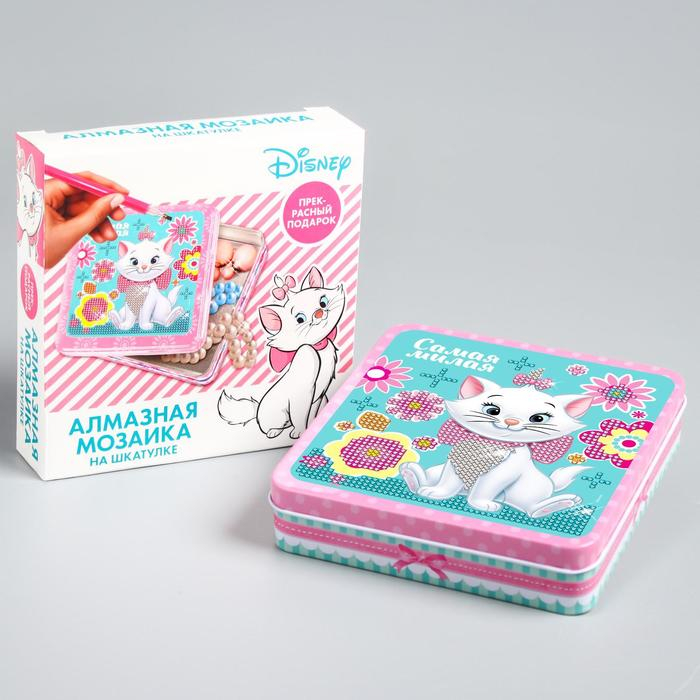 Алмазная мозаика на шкатулке, 14х14 см, Коты Аристократы Алмазная мозаика на шкатулке, 14х14 см, Коты Аристократы