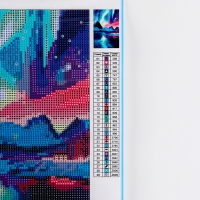 Алмазная мозаика на новый год с полным заполнением со светящимися стразами на холсте «Северное сияние», 20 х 30 см, новогодний набор для творчества Алмазная мозаика на новый год с полным заполнением со светящимися стразами на холсте «Северное сияние», 20 х 30 см, новогодний набор для творчества