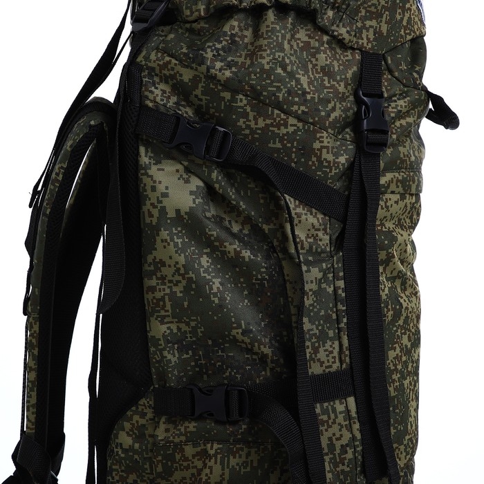 Рюкзак туристический, Taif, 80 л, отдел на шнурке, 2 наружных кармана, цвет зелёный