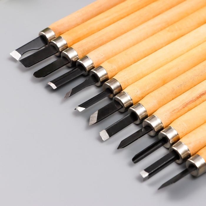 Набор ножей с деревянной ручкой 12 шт 20х17 см Набор ножей с деревянной ручкой 12 шт 20х17 см