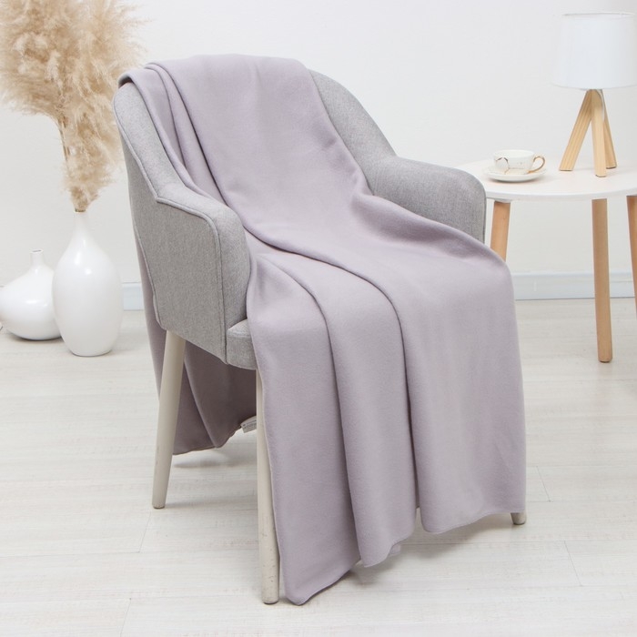 Плед IDEASON &laquo;Серый&raquo;, 150х200см, флис 135 гр/м, полиэстер