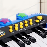 Синтезатор напольный «Музыкальный мир», световые, звуковые эффекты, с микрофоном Синтезатор напольный «Музыкальный мир», световые, звуковые эффекты, с микрофоном