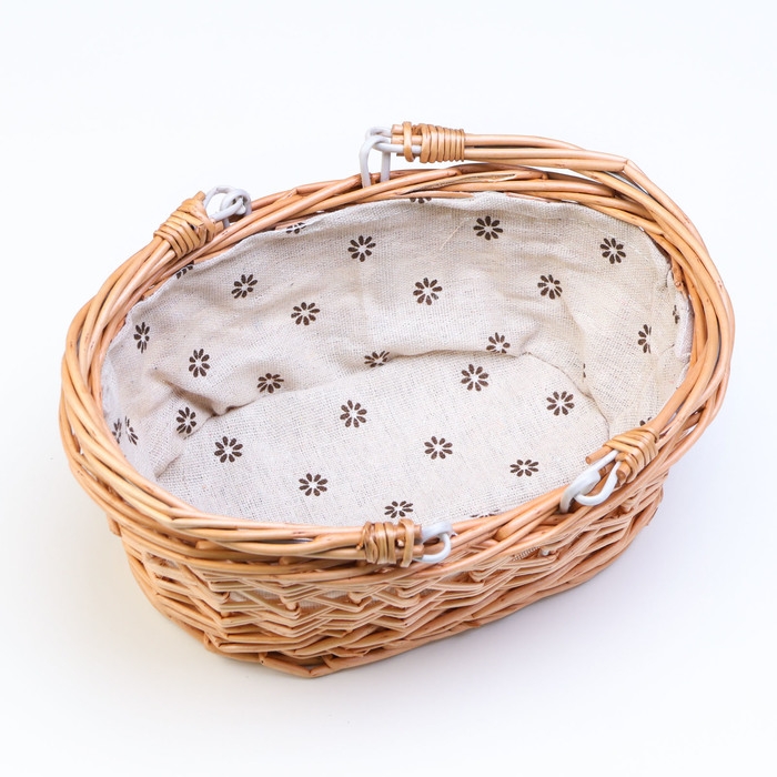 Корзина декоративная Корзина декоративная "Ромашка", 25 х 18 х 9 см, водный гиацинт