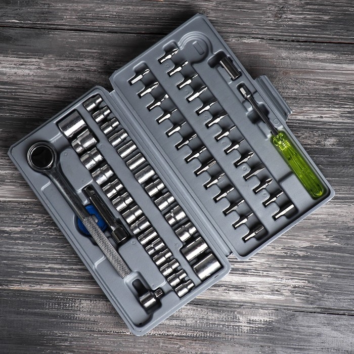 Набор инструментов в кейсе &laquo;Инструментище&raquo;, автомобильный, 60 предметов