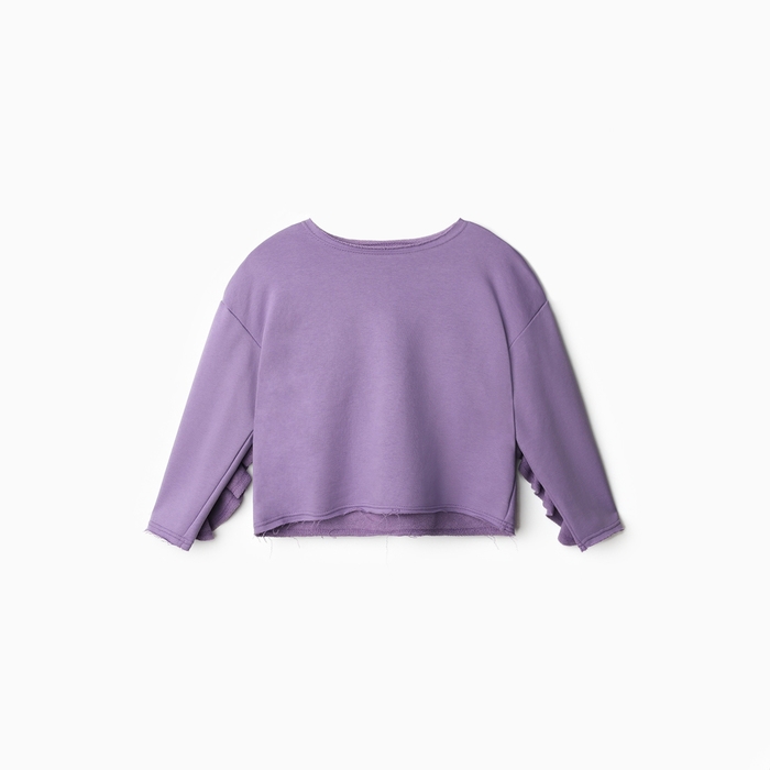 Свитшот для девочки MINAKU: Casual Collection KIDS, цвет сиреневый, рост 152 см