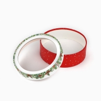 Коробка для макарун тубус с окном «Новогодняя ботаника», 16 х 16 х 5 см, Новый год Коробка для макарун тубус с окном «Новогодняя ботаника», 16 х 16 х 5 см, Новый год