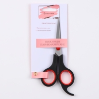 Ножницы парикмахерские с упором, лезвие — 5,5 см, цвет чёрный/красный Ножницы парикмахерские с упором, лезвие — 5,5 см, цвет чёрный/красный