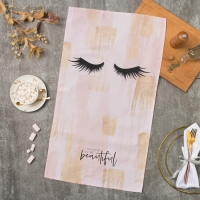 Полотенце "Этель" Hello beautiful 40х73 см, 100% хлопок, саржа 190 г/м2 Полотенце "Этель" Hello beautiful 40х73 см, 100% хлопок, саржа 190 г/м2