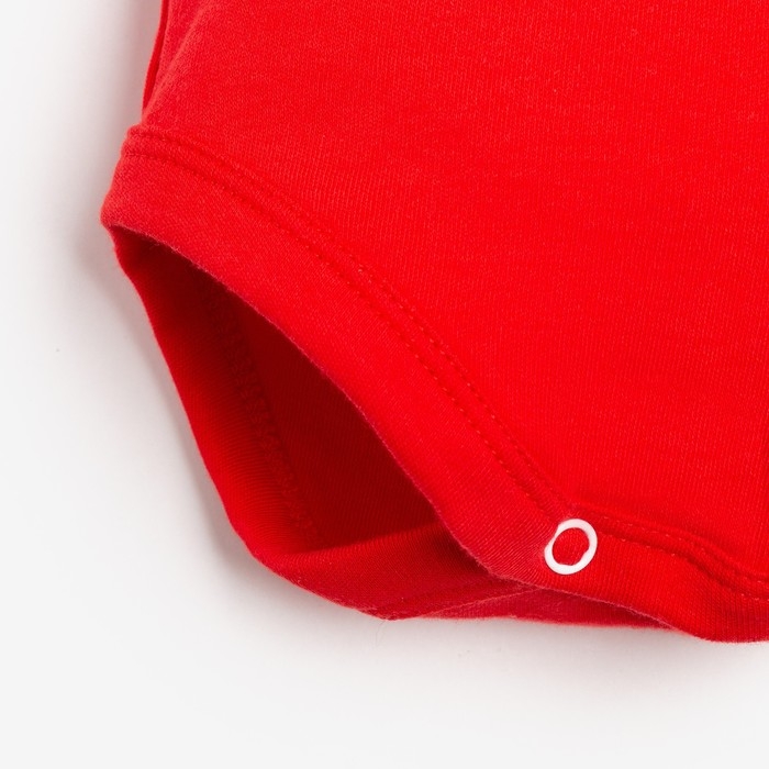 Боди детское Крошка Я &laquo;Новогодние зверята&raquo;, рост 80-86 см, цвет красный