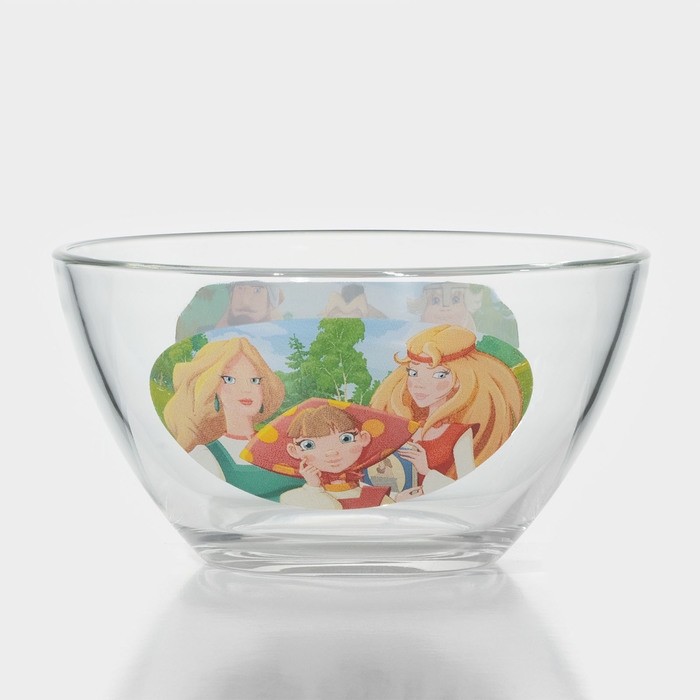 Салатник стеклянный «Три Богатыря. Царевны», 500 мл, d=13 см Салатник стеклянный «Три Богатыря. Царевны», 500 мл, d=13 см