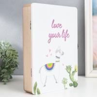 Ключница дерево 6 крючков "Лама и кактусы" 20х5,5х29 см Ключница дерево 6 крючков "Лама и кактусы" 20х5,5х29 см