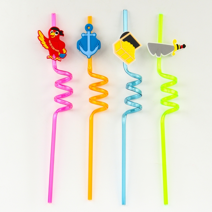 Трубочки для коктейля «Пиратская вечеринка», набор 4 шт. Трубочки для коктейля «Пиратская вечеринка», набор 4 шт.