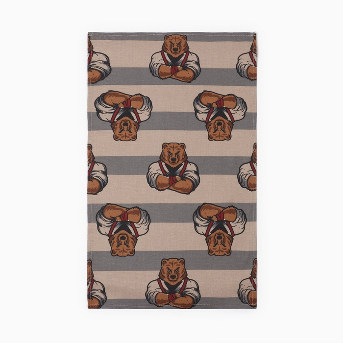 Набор кухонных полотенец Доляна Набор кухонных полотенец Доляна "Настоящий защитник" 2 шт, 35х60 см, рогожка, 100% хлопок, 160г/м2