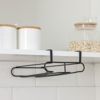 Держатель для бокалов подвесной Доляна, 28&times;16&times;7,5 см, чёрный