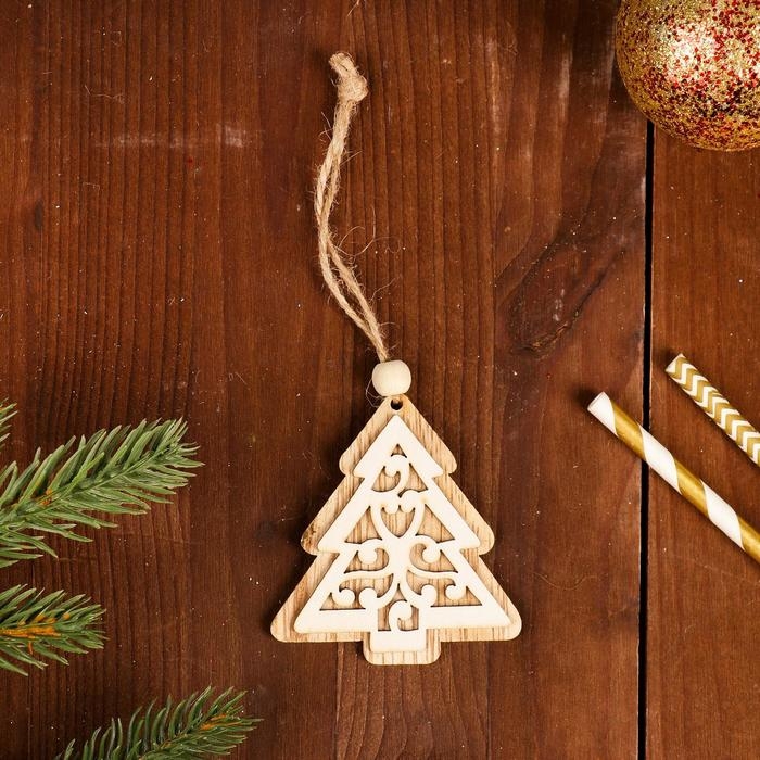 Подвеска новогодняя &laquo;Ель с узорами&raquo;