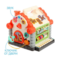 Игрушка развивающая логическая «Домик с ручкой», световые и звуковые эффекты, счёты, пианино, сортер Игрушка развивающая логическая «Домик с ручкой», световые и звуковые эффекты, счёты, пианино, сортер