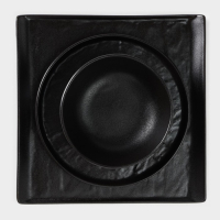 Блюдо фарфоровое для подачи Magistro Pietra lunare, 27,5×27,5 см, цвет чёрный Блюдо фарфоровое для подачи Magistro Pietra lunare, 27,5×27,5 см, цвет чёрный