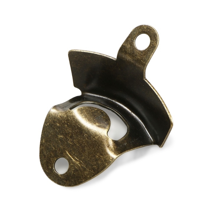 Настенная открывашка для стеклянных бутылок ТУНДРА, бронза