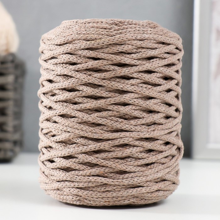 Шнур для вязания без сердечника 70% хлопок, 30% полиэстер ширина 3мм 100м/160&plusmn;10гр (104)