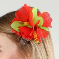 Гавайский набор «Тропики»: юбка, зажим, венок, цвет красный Гавайский набор «Тропики»: юбка, зажим, венок, цвет красный