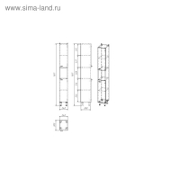 Пенал для ванной комнаты "Вега 2400" белый, 24 х 30 х 181 см
