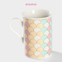 Кружка фарфоровая Доляна «Радужная», 300 мл ㅤ Кружка фарфоровая Доляна «Радужная», 300 мл ㅤ