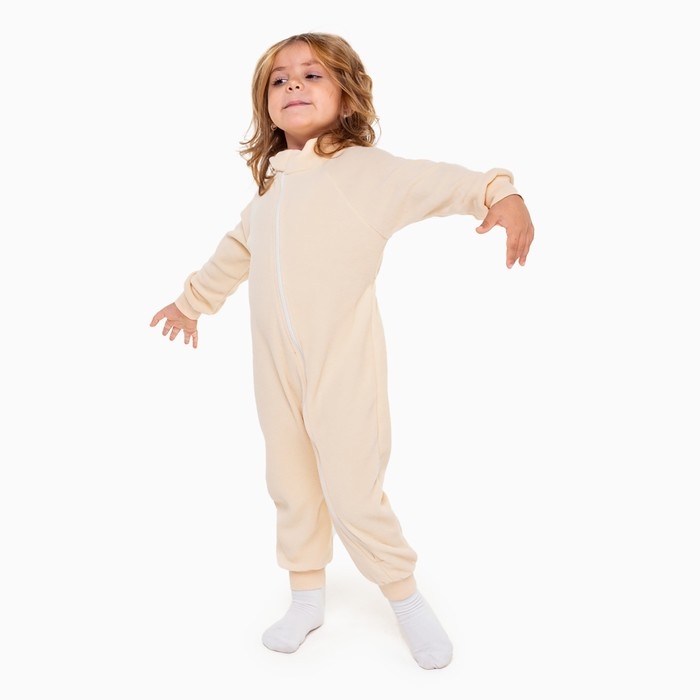 Комбинезон воротник-стойка, цвет молочный, рост 86-92 см Комбинезон воротник-стойка, цвет молочный, рост 86-92 см