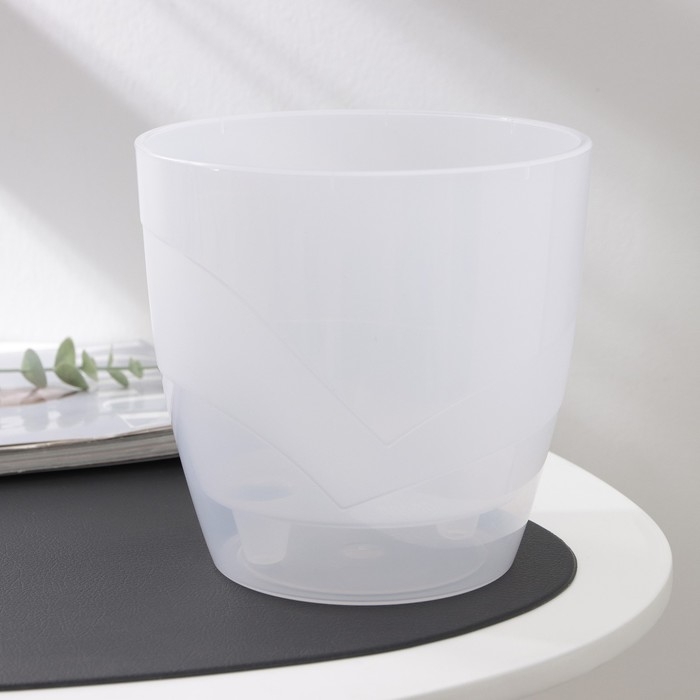 Кашпо для цветов со вставкой «Грация», 2,8 л, прозрачный Кашпо для цветов со вставкой «Грация», 2,8 л, прозрачный