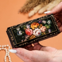 Шкатулка &laquo;Жостово&raquo;, 14&times;6 см, лаковая миниатюра