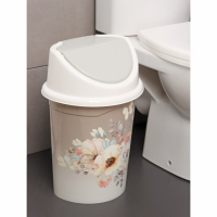 Ведро для мусора с подвижной крышкой Виолет &laquo;Акварель&raquo;, 14 л