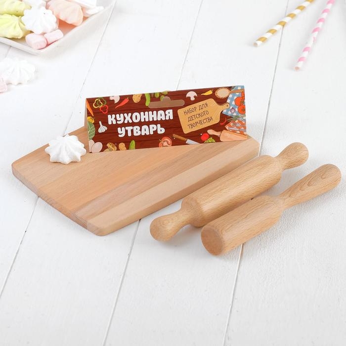 Набор &laquo;Кухня&raquo;: доска, скалка, толкушка