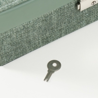 Шкатулка кожзам для украшений "Зелёная" комбинированная 23х17,2х9 см