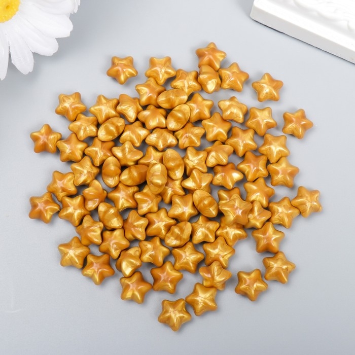 Сургуч в гранулах в пакете Сургуч в гранулах в пакете "Звёздочки" золото перламутр 55 гр 12х8 см