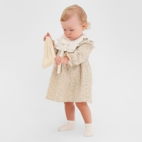 Платье для девочки MINAKU, цвет бежевый, рост 74-80