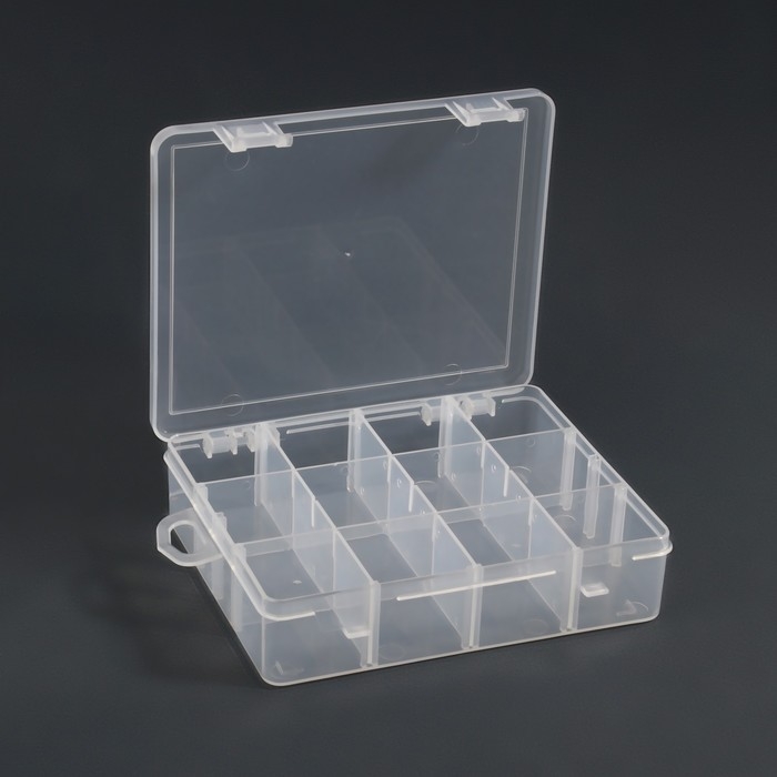 Органайзер для декора, с подвесом, передвижные ячейки, 12 ячеек, 13,8 × 11,3 см, цвет прозрачный Органайзер для декора, с подвесом, передвижные ячейки, 12 ячеек, 13,8 × 11,3 см, цвет прозрачный