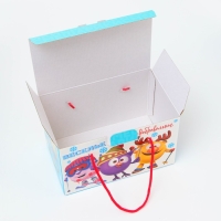 Новый год. Подарочная коробка Новогодняя Посылка "Смешарики" с веревочными ручками 20 х 12 х 12 см. Новый год. Подарочная коробка Новогодняя Посылка "Смешарики" с веревочными ручками 20 х 12 х 12 см.