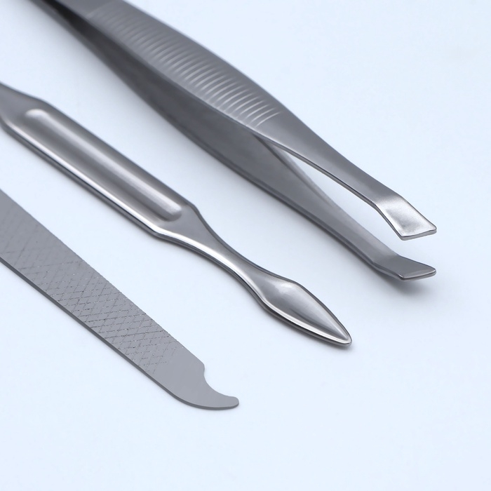 Набор маникюрный, 6 предметов, в футляре, цвет МИКС