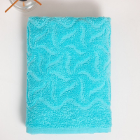Полотенце махровое Радуга, 100х150см, цвет бирюза, 295гр/м, хлопок