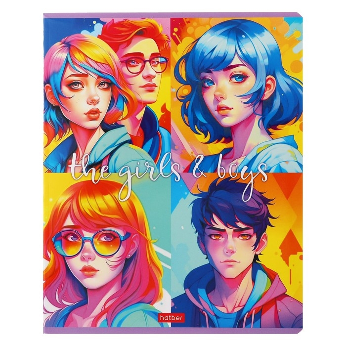 Тетрадь 48 листов, в клетку Тетрадь 48 листов, в клетку "Новое поколение", обложка мелованный картон, блок 65г/м2, 5В МИКС