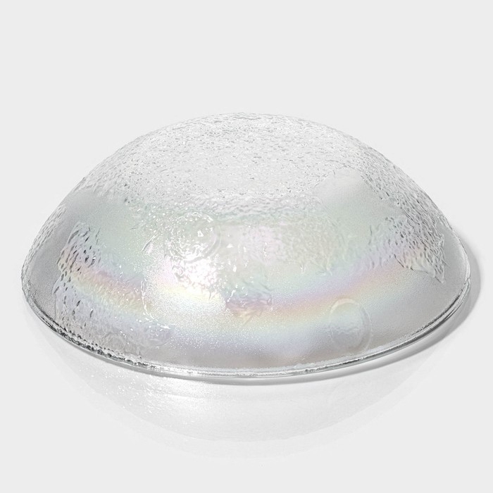 Набор тарелок стеклянных &laquo;Космос&raquo;, 4 предмета: 2 тарелки 18,5&times;5,5 см, 2 тарелки 19,8&times;3,5 см, цвет перламутровый