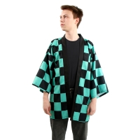 Карнавальное хаори &laquo;Демонический клинок&raquo;, р. 44-46 (M), цвет чёрно-зелёный