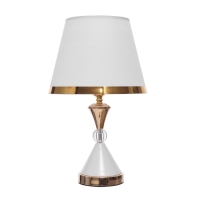 Настольная лампа Селеста E27 40Вт бело-золотой 25х25х42,5 см Настольная лампа Селеста E27 40Вт бело-золотой 25х25х42,5 см